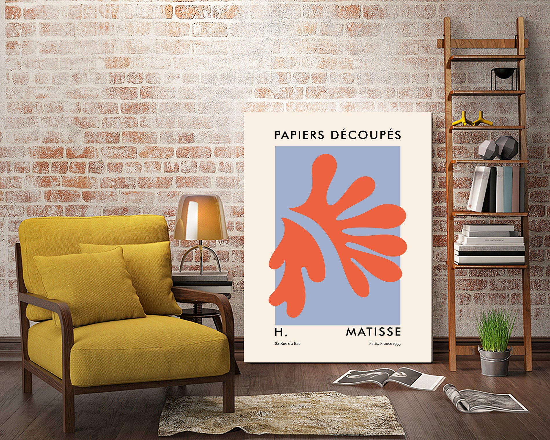 Papiers Découpés VII by M Studio on GIANT ART - orange minimalist