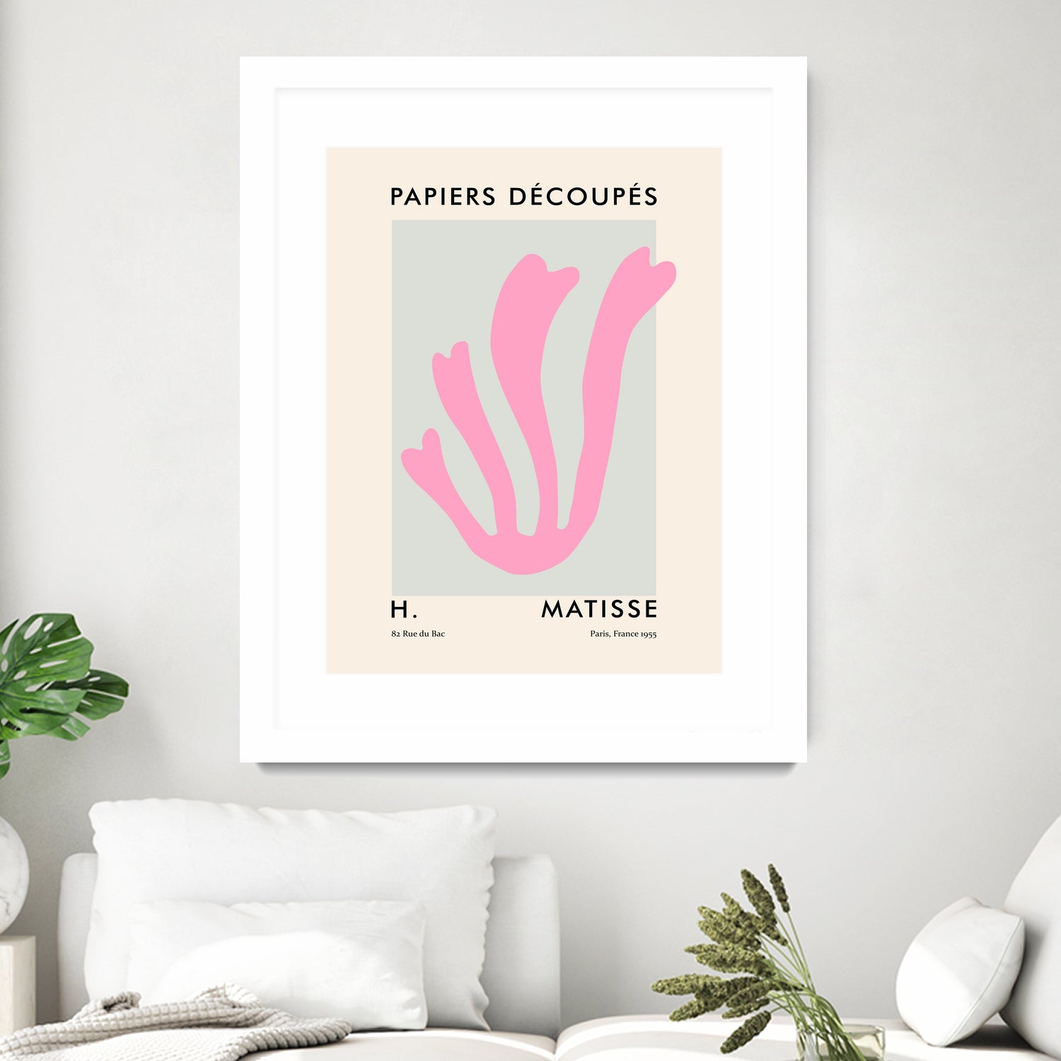 Papiers Découpés V by M Studio on GIANT ART - pink scandinavian