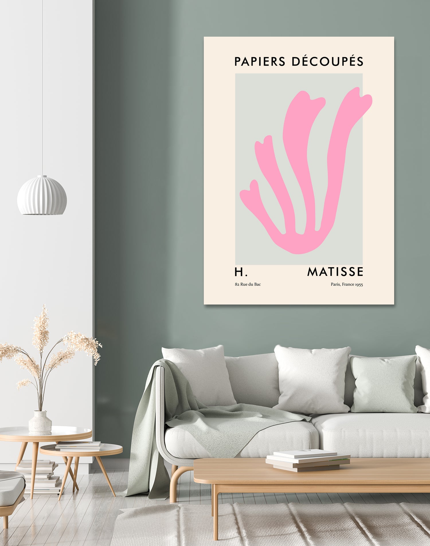 Papiers Découpés V by M Studio on GIANT ART - pink scandinavian