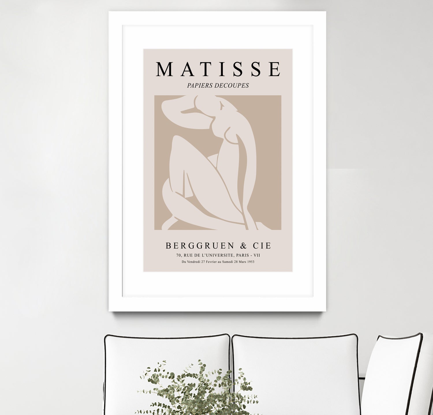 Nude Figure, Beige by M Studio on GIANT ART - beige