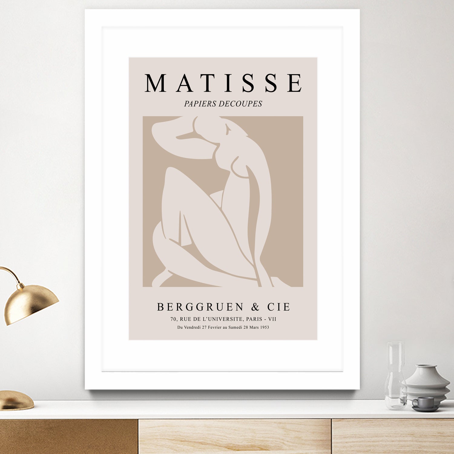 Nude Figure, Beige by M Studio on GIANT ART - beige