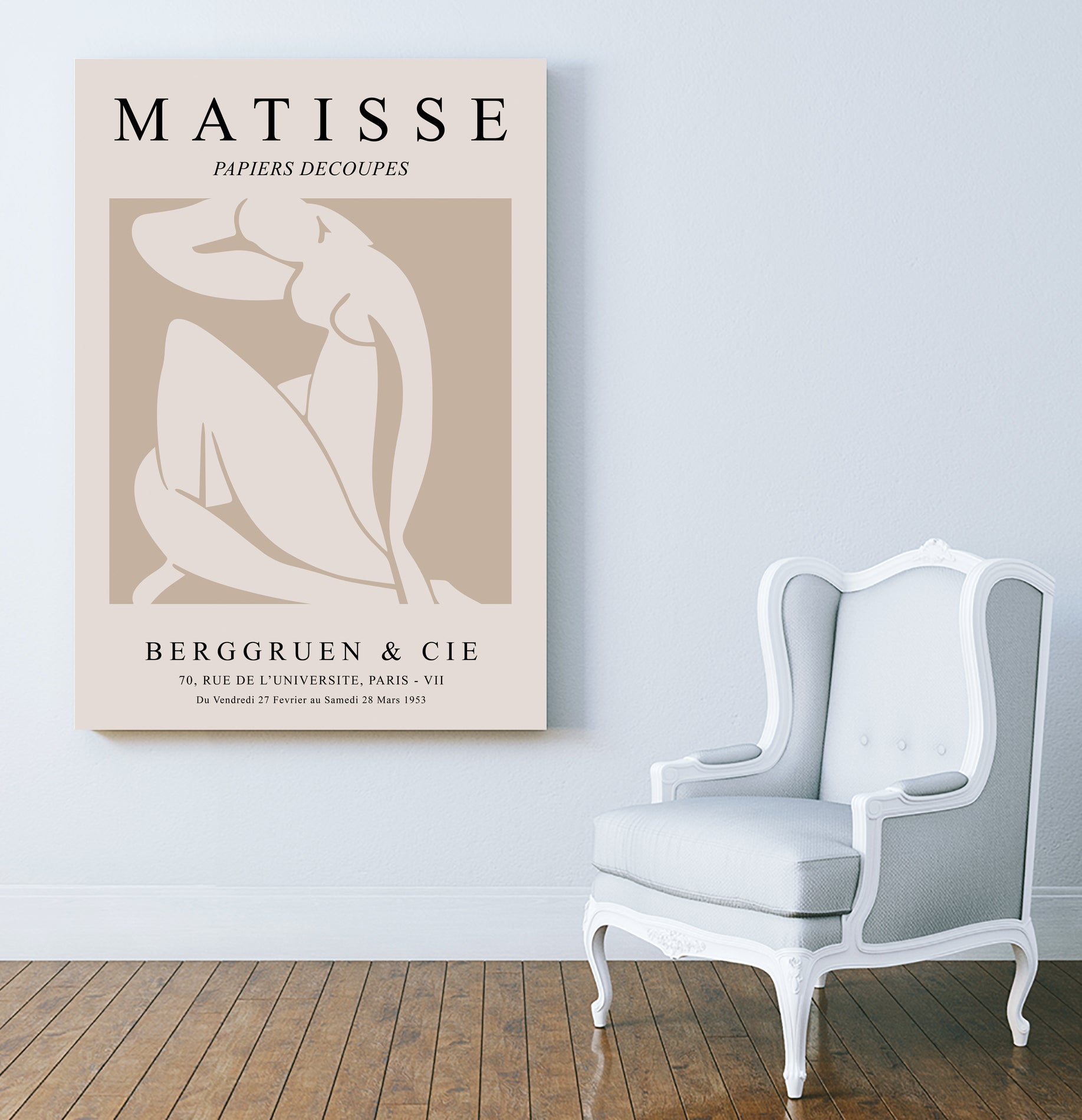 Nude Figure, Beige by M Studio on GIANT ART - beige