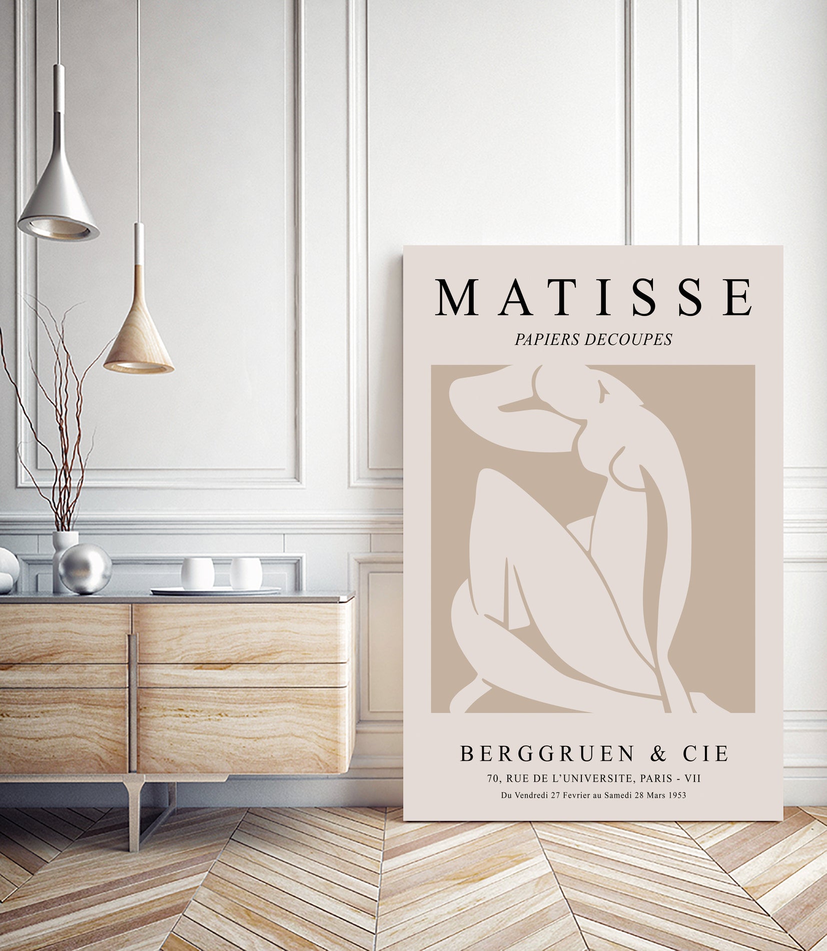 Nude Figure, Beige by M Studio on GIANT ART - beige