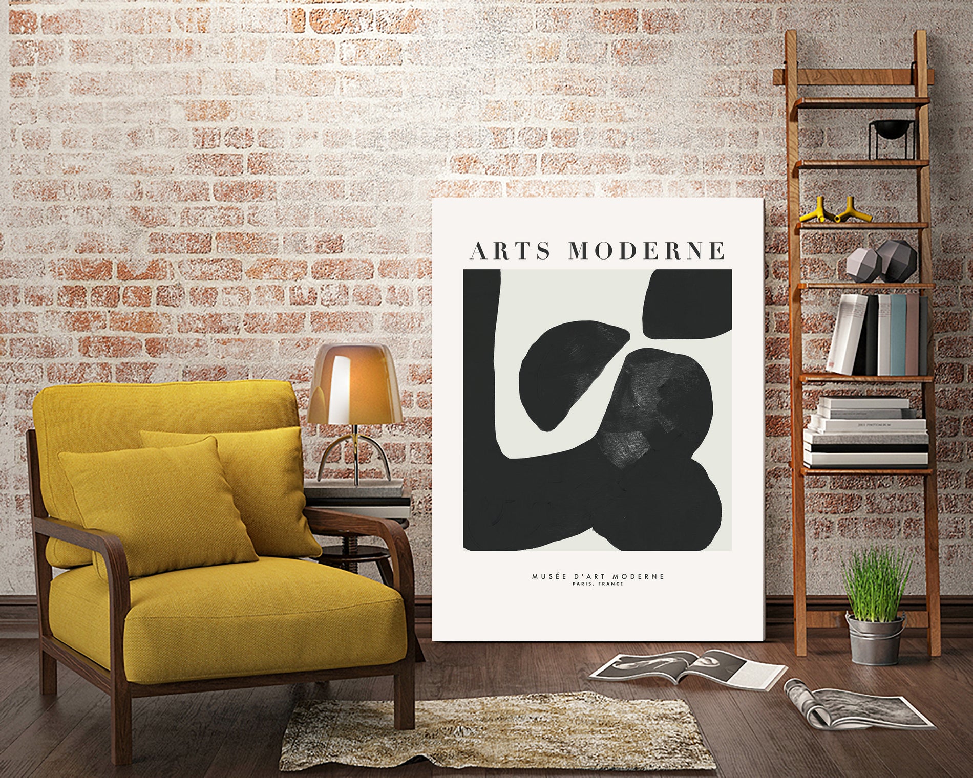 Art Moderne  by M Studio on GIANT ART - black boho