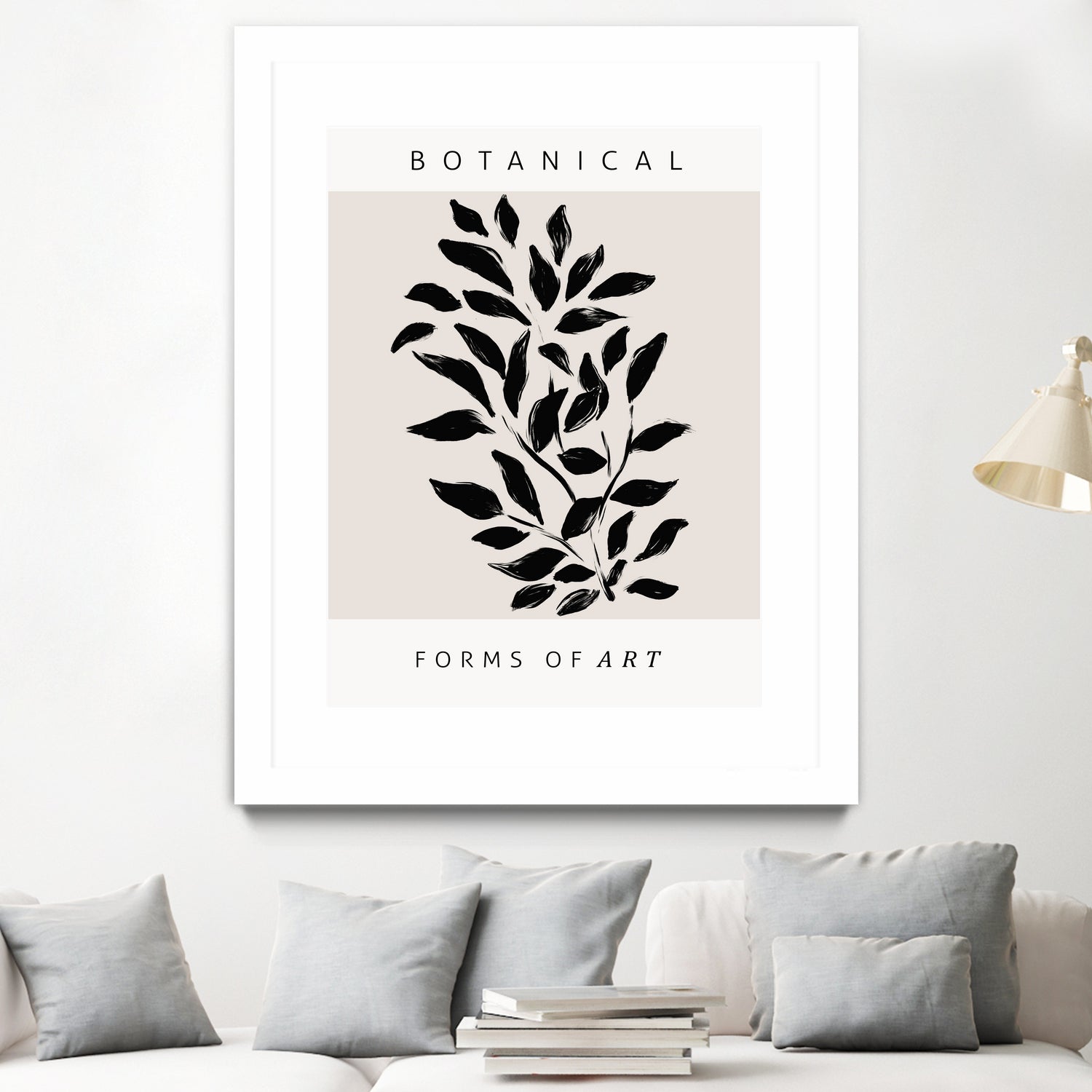 Forms of Art by M Studio on GIANT ART - beige botanical