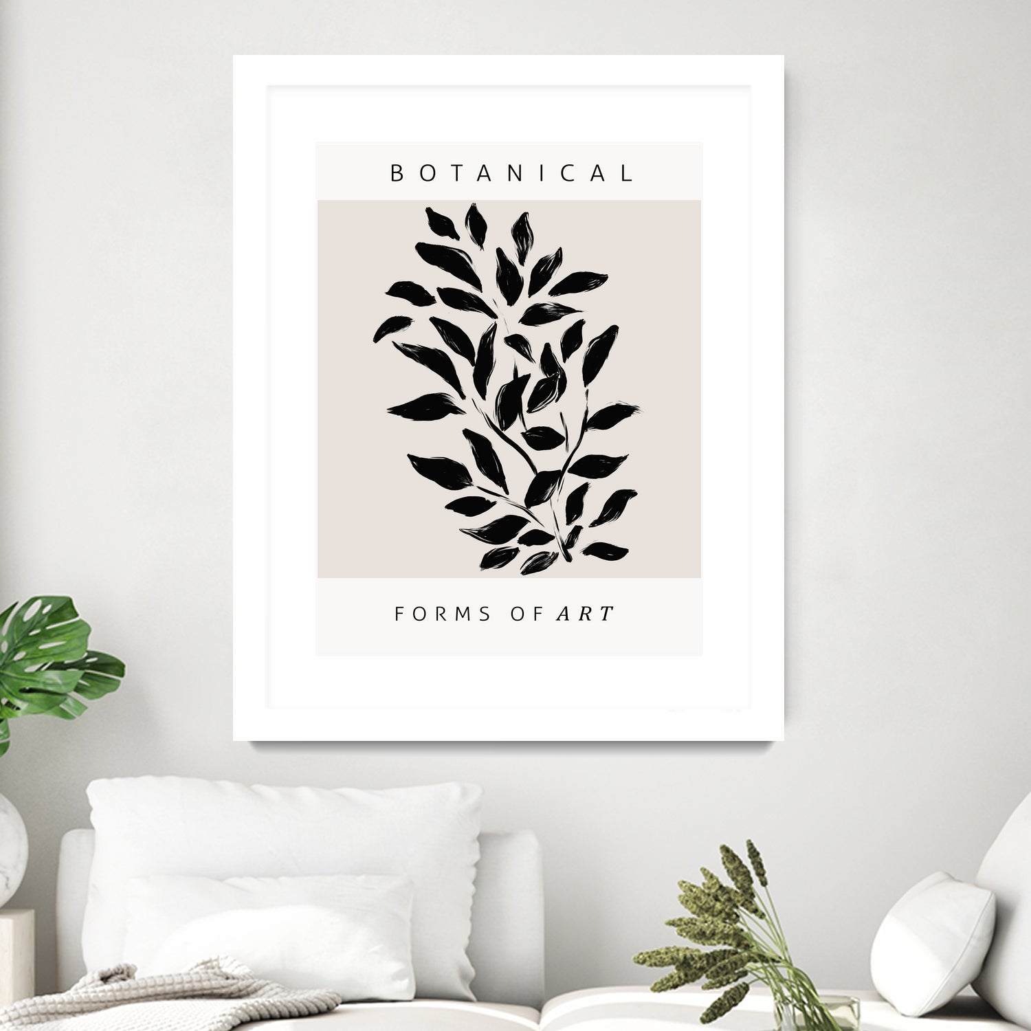 Forms of Art by M Studio on GIANT ART - beige botanical