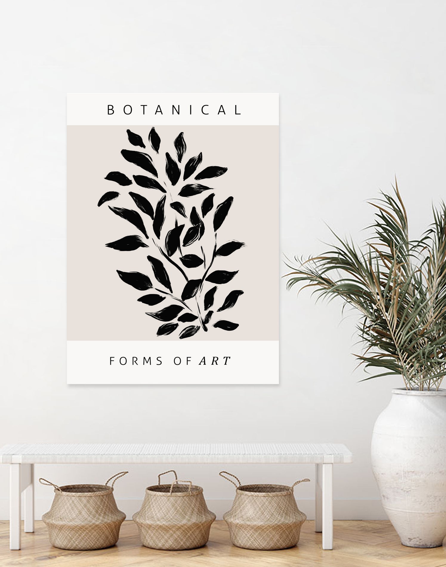 Forms of Art by M Studio on GIANT ART - beige botanical