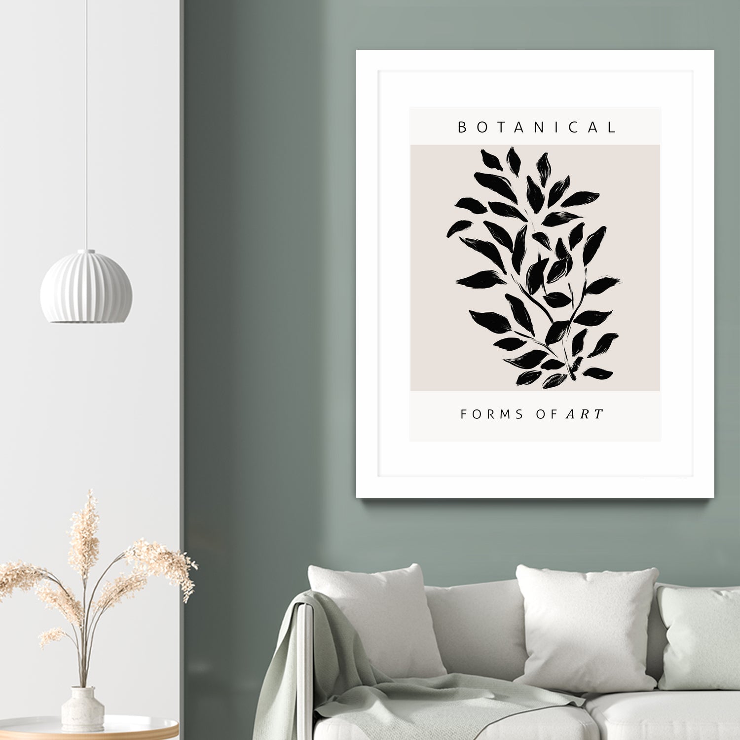 Forms of Art by M Studio on GIANT ART - beige botanical