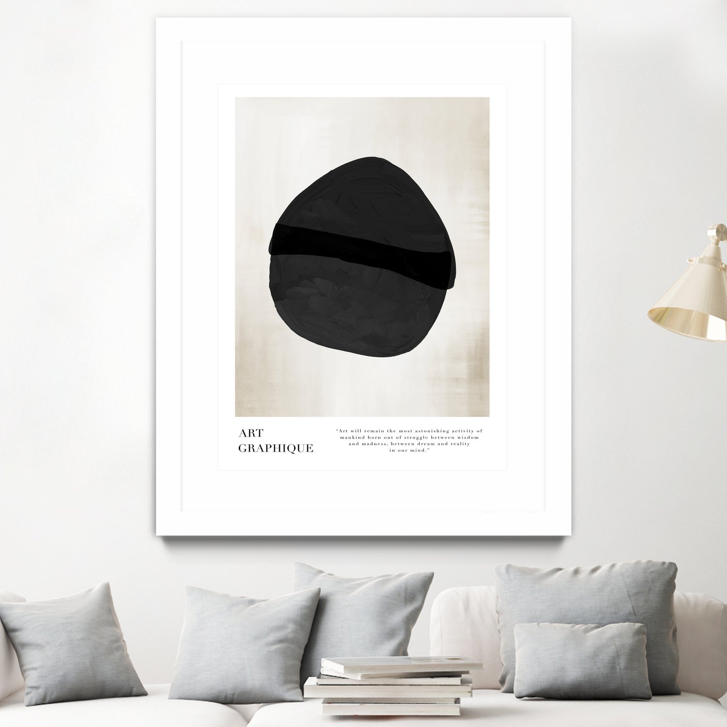 Art Graphique by M Studio on GIANT ART - beige minimalist