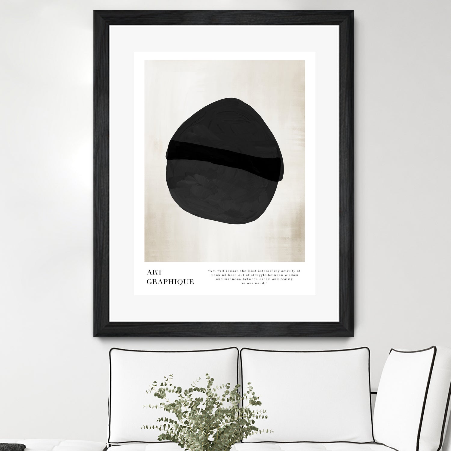 Art Graphique by M Studio on GIANT ART - beige minimalist