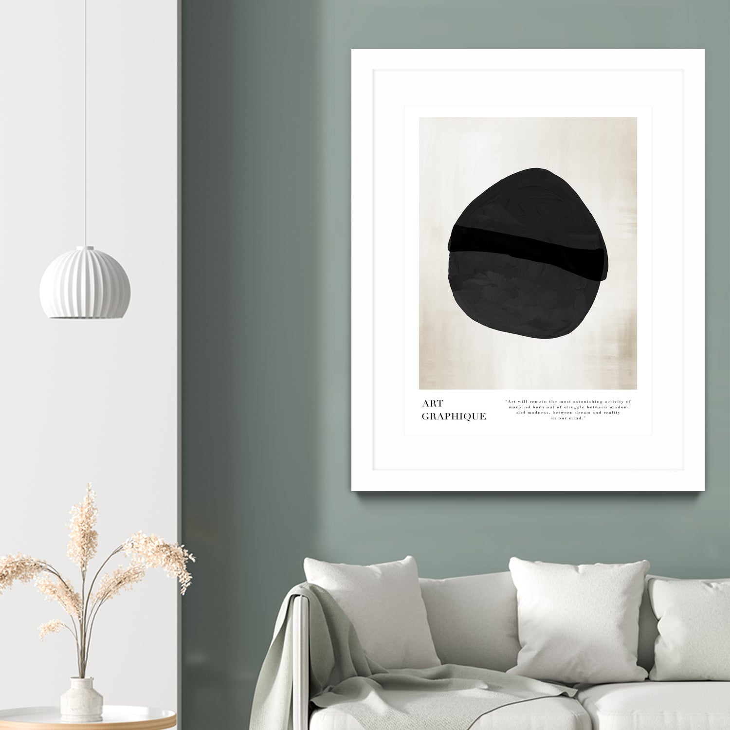 Art Graphique by M Studio on GIANT ART - beige minimalist