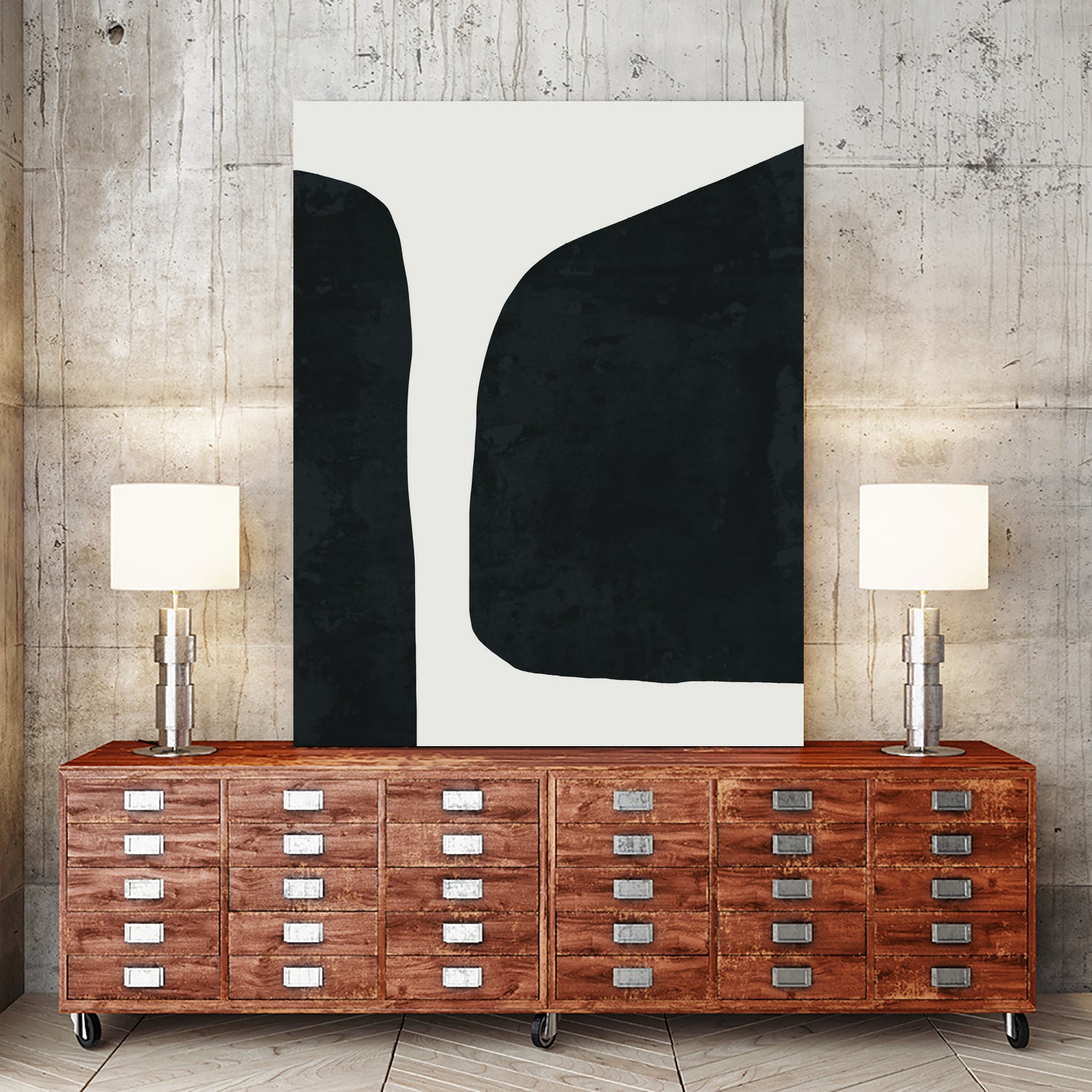 Black Abstract  by M Studio on GIANT ART - black scandinavian
