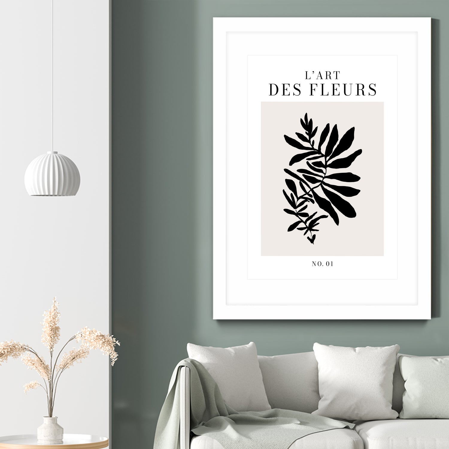 L'art des fleurs by M Studio on GIANT ART - beige flowers