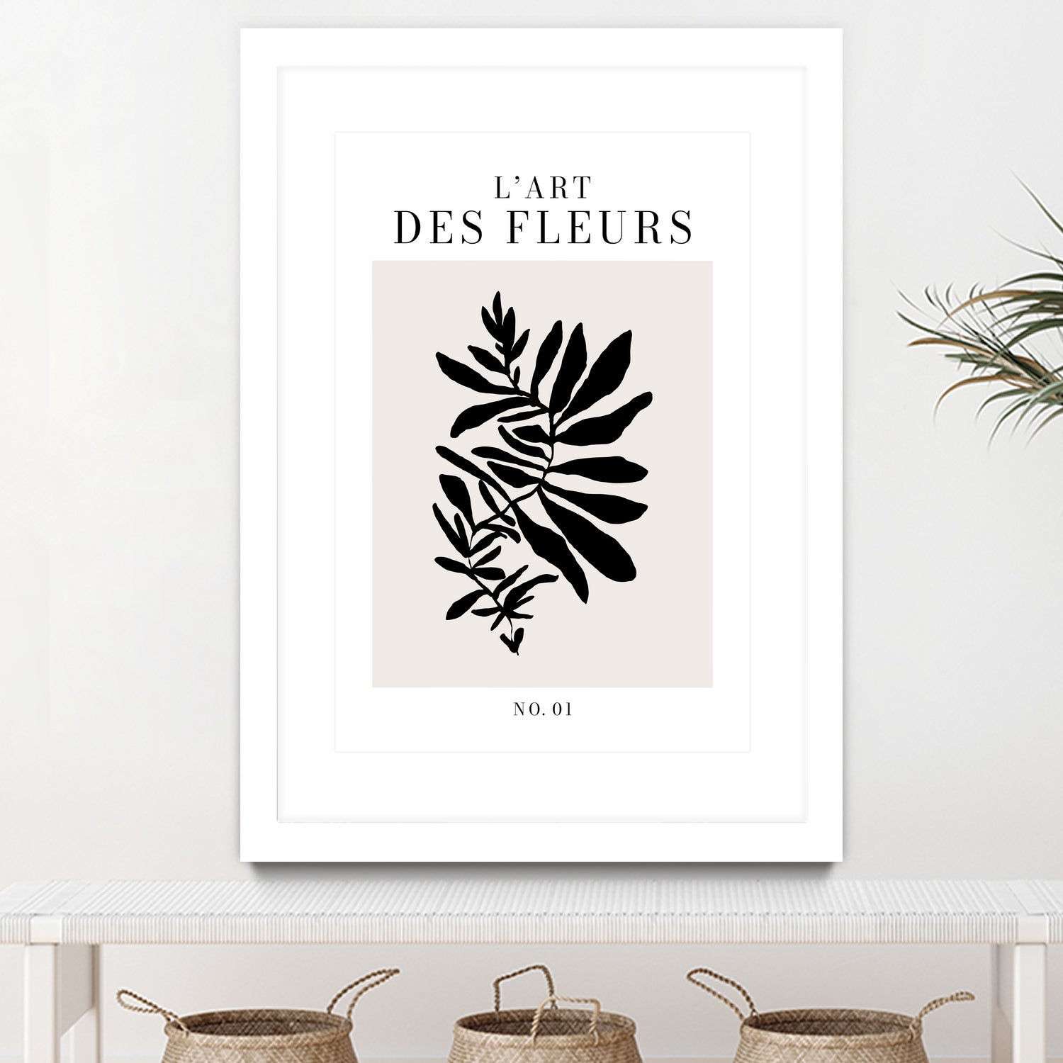 L'art des fleurs by M Studio on GIANT ART - beige flowers