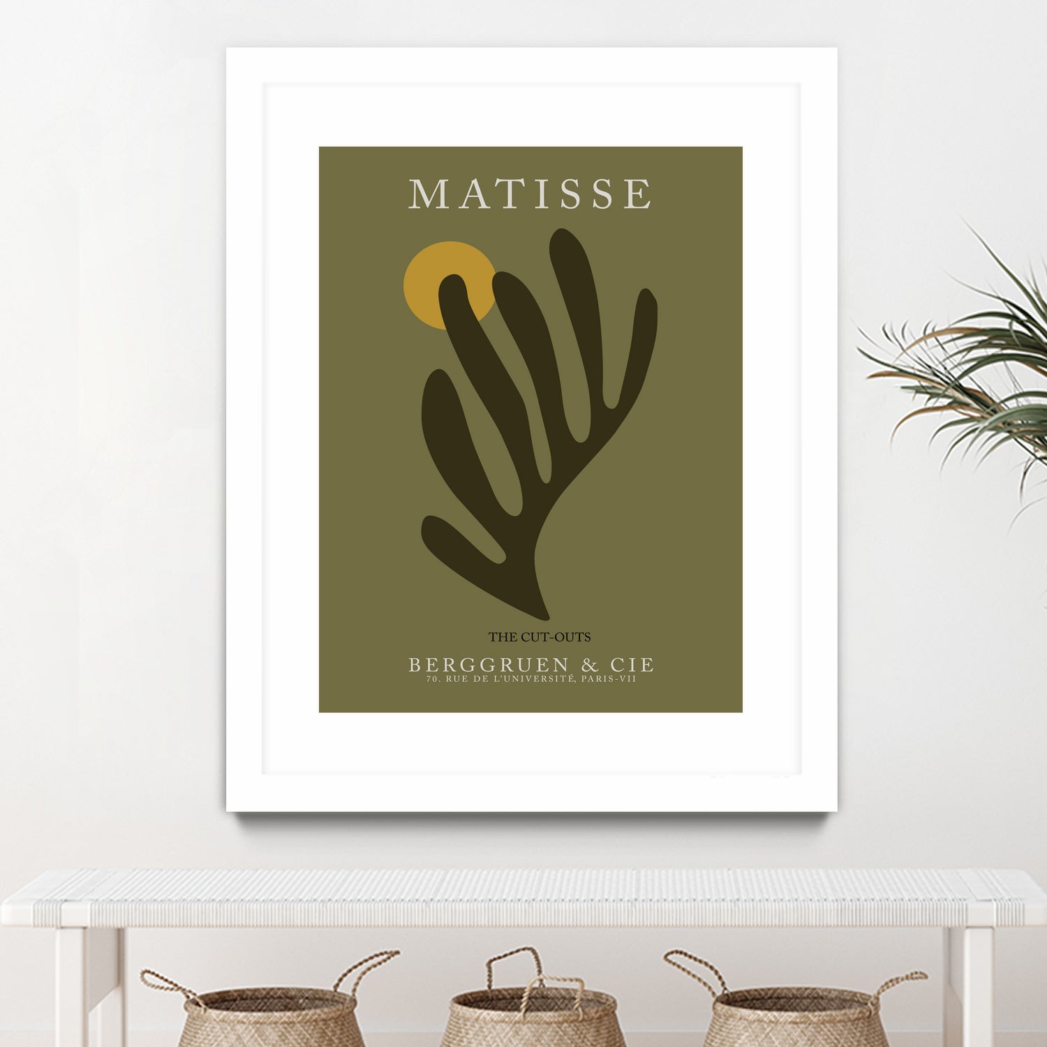 Cut Outs I by M Studio on GIANT ART - green mid century