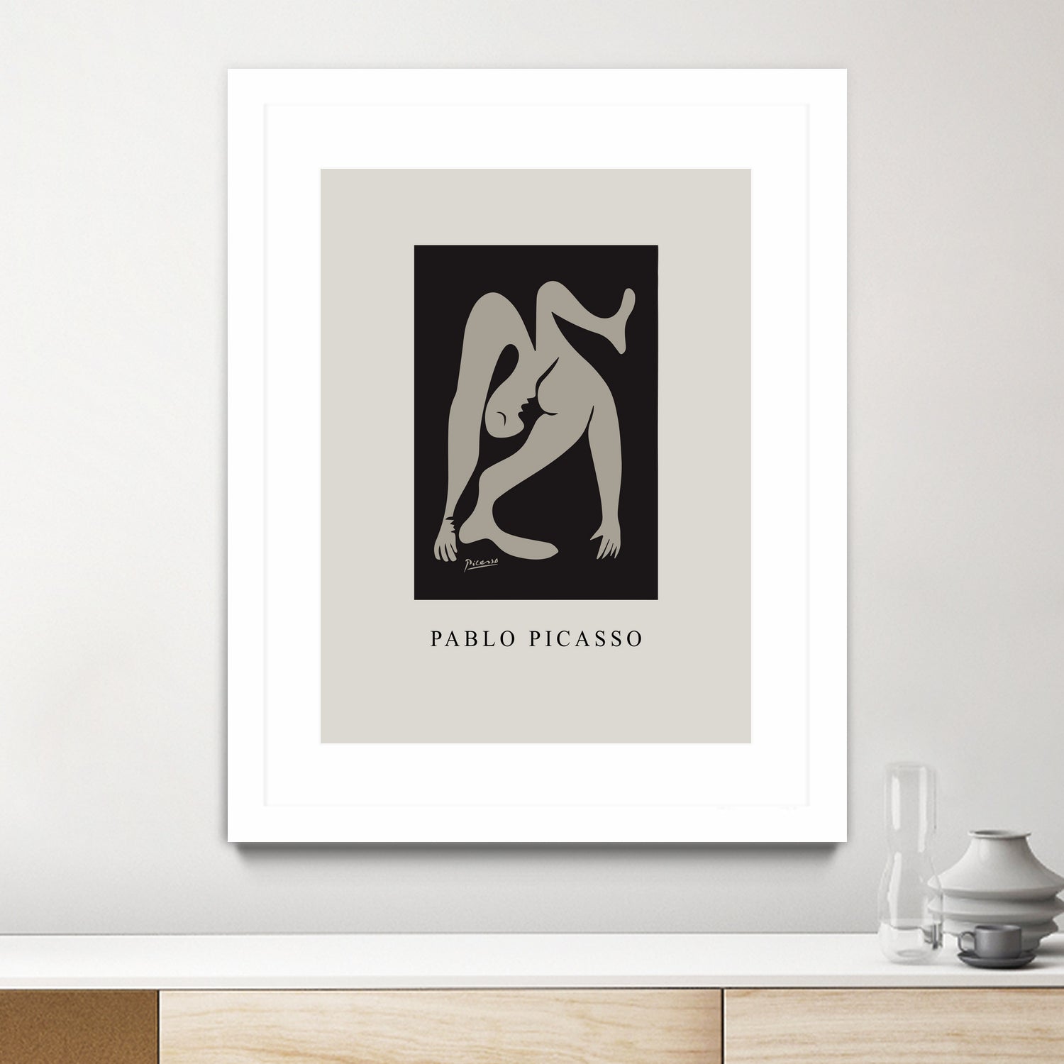 Pablo's Inspiration by M  Studio on GIANT ART - beige mid century