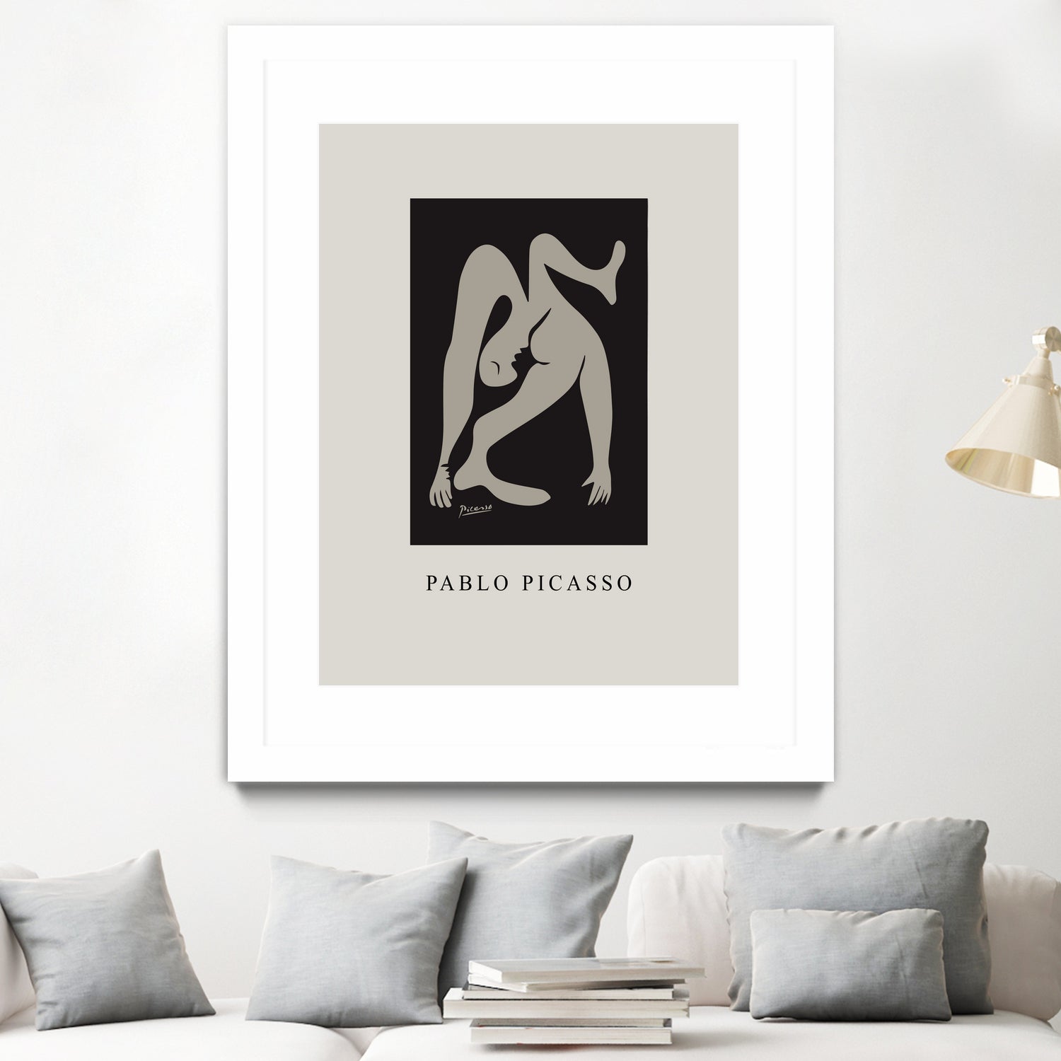 Pablo's Inspiration by M  Studio on GIANT ART - beige mid century