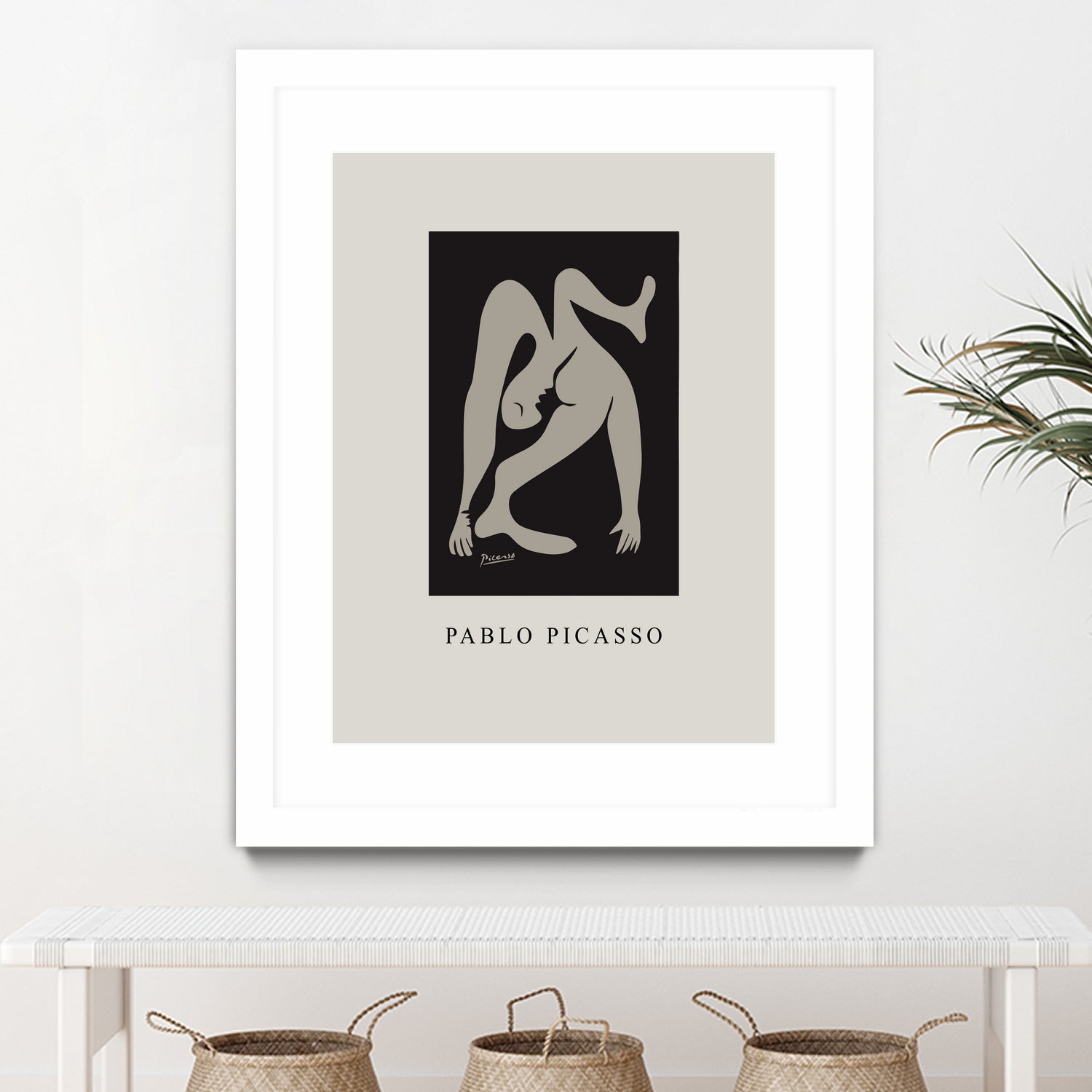 Pablo's Inspiration by M  Studio on GIANT ART - beige mid century