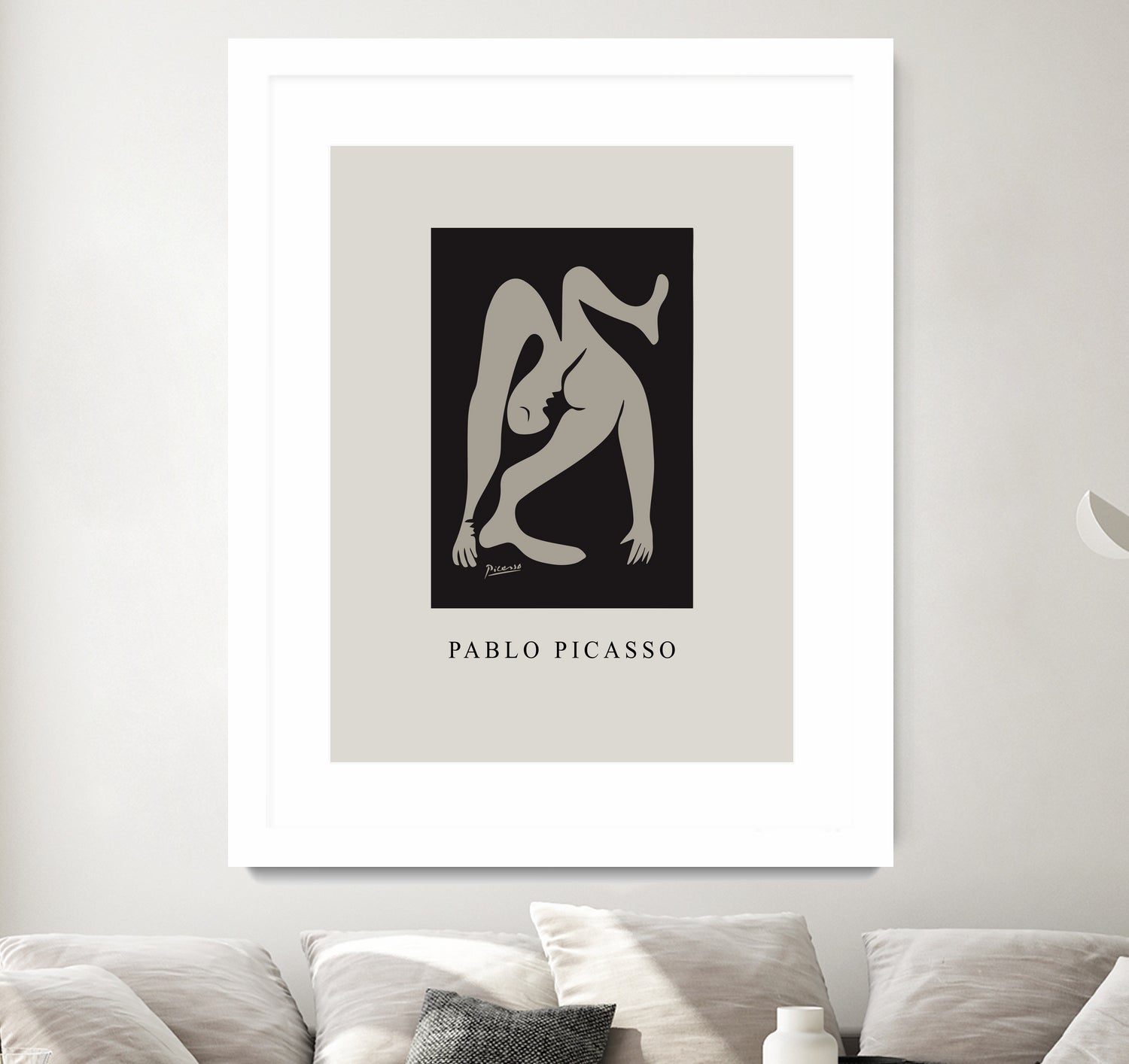 Pablo's Inspiration by M  Studio on GIANT ART - beige mid century