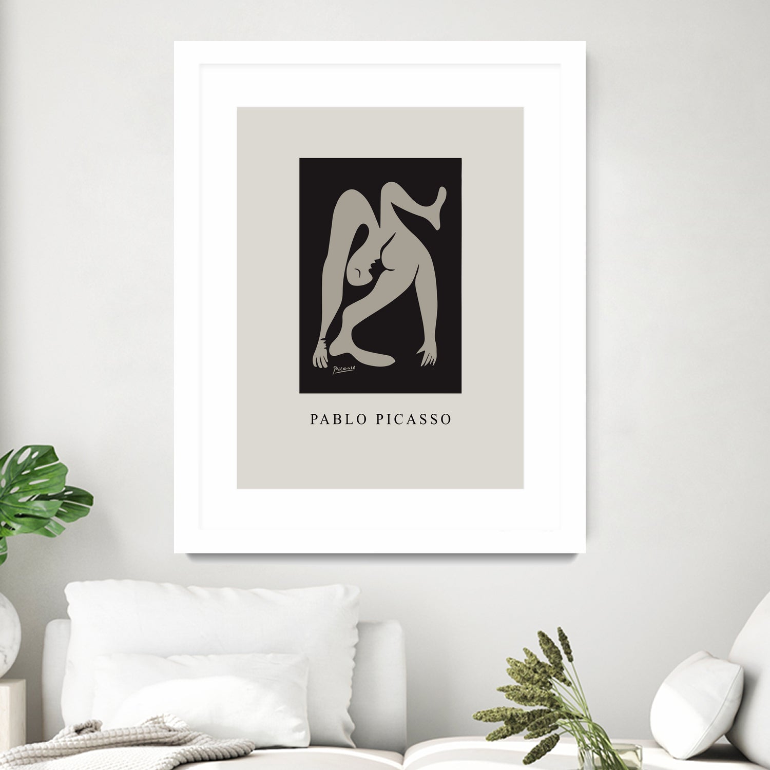 Pablo's Inspiration by M  Studio on GIANT ART - beige mid century