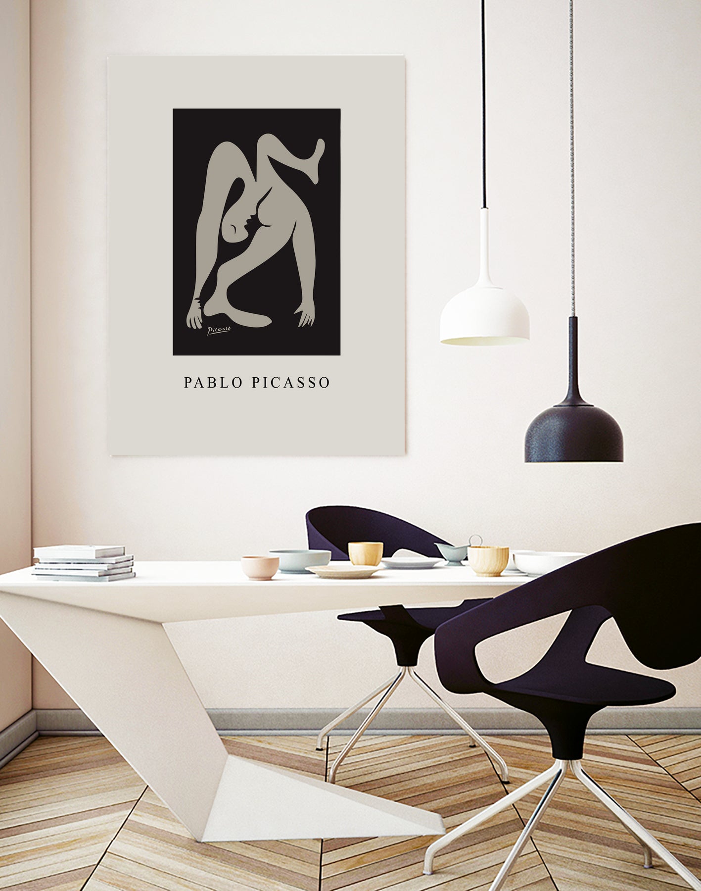 Pablo's Inspiration by M  Studio on GIANT ART - beige mid century