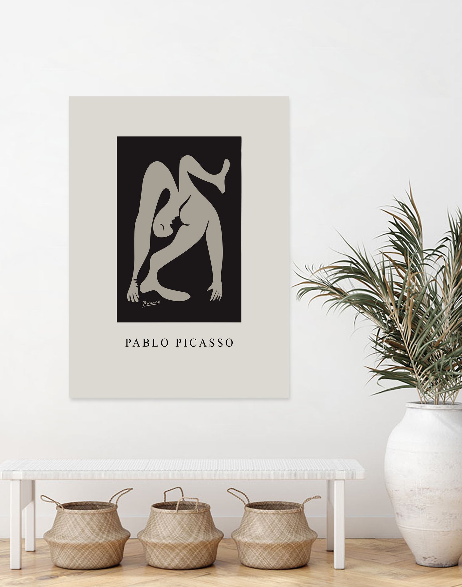Pablo's Inspiration by M  Studio on GIANT ART - beige mid century