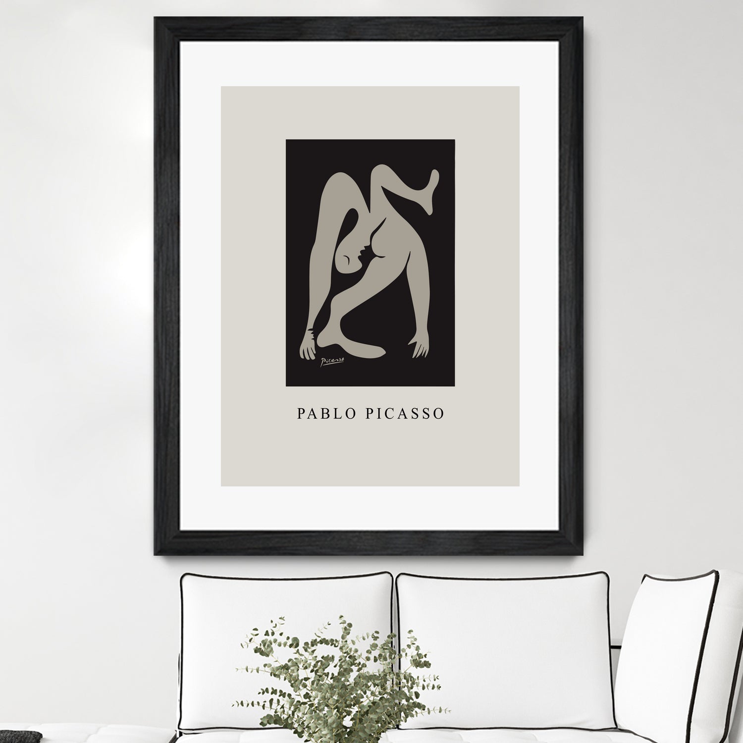 Pablo's Inspiration by M  Studio on GIANT ART - beige mid century