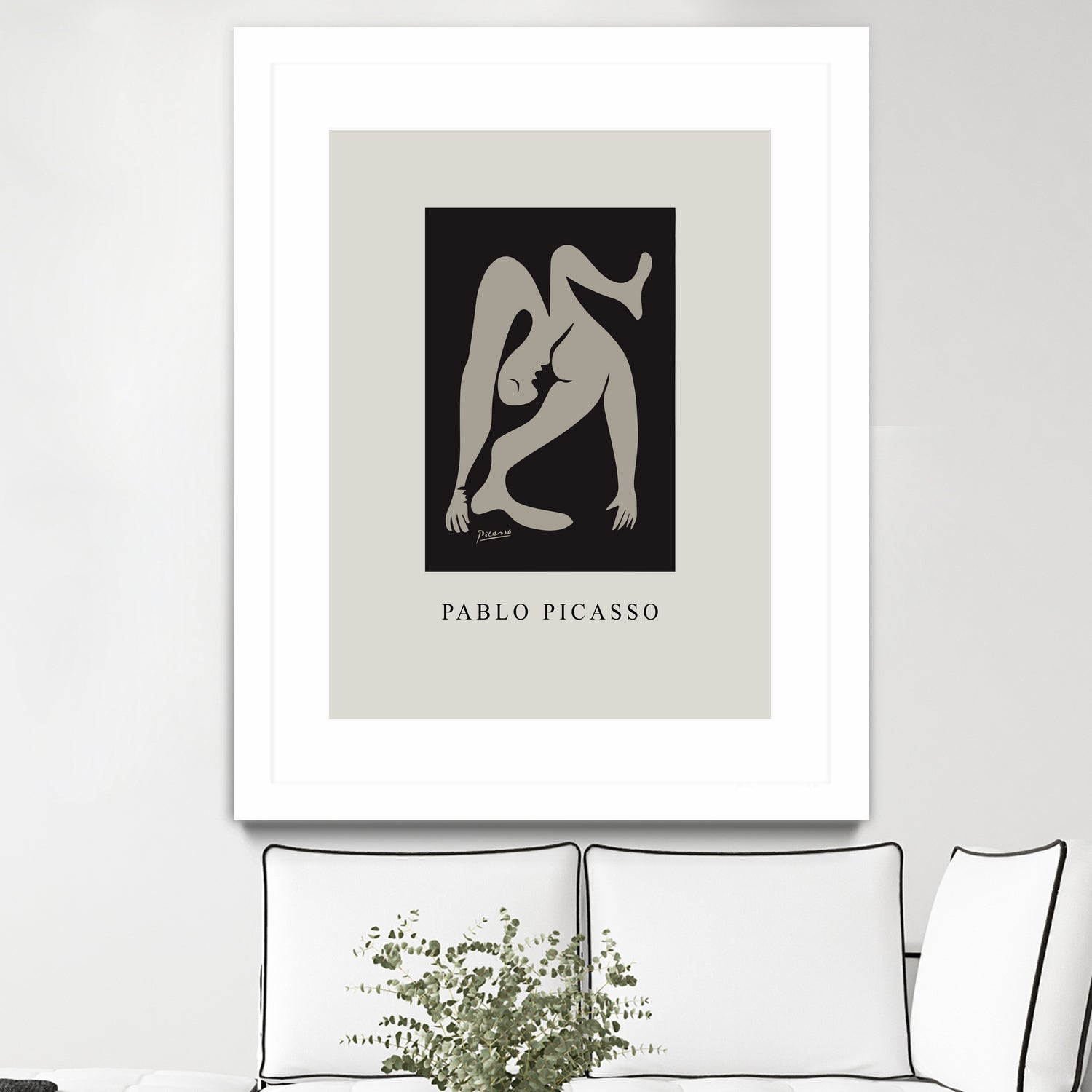 Pablo's Inspiration by M  Studio on GIANT ART - beige mid century