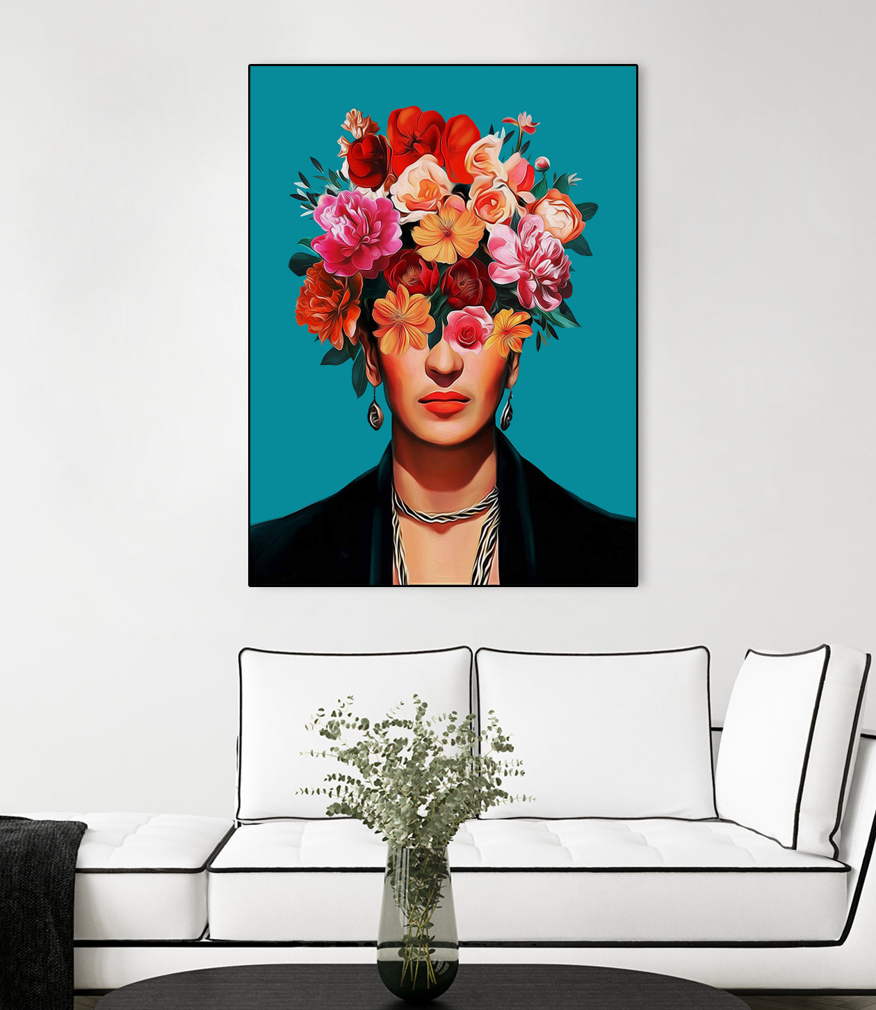 Frida's flowers by Clicart Studio on GIANT ART - red botanical frida kahlo