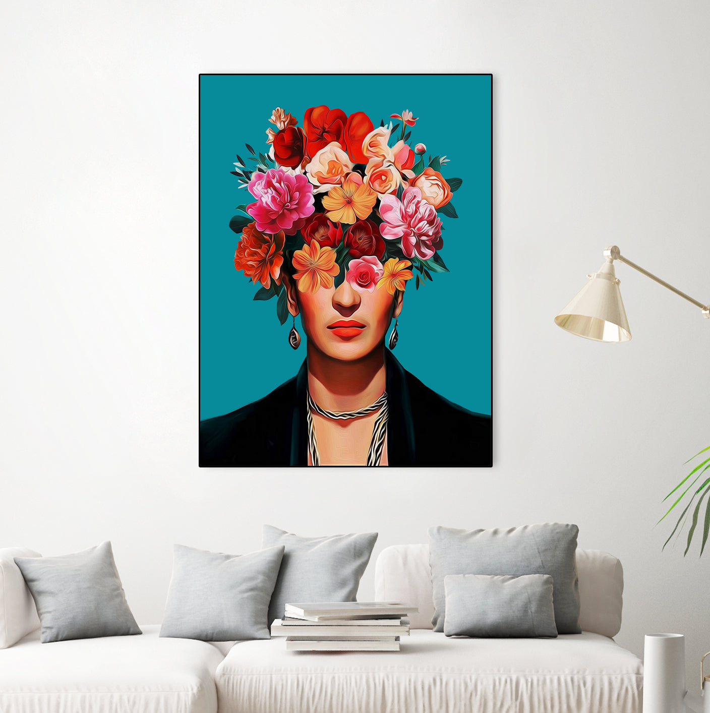 Frida's flowers by Clicart Studio on GIANT ART - red botanical frida kahlo