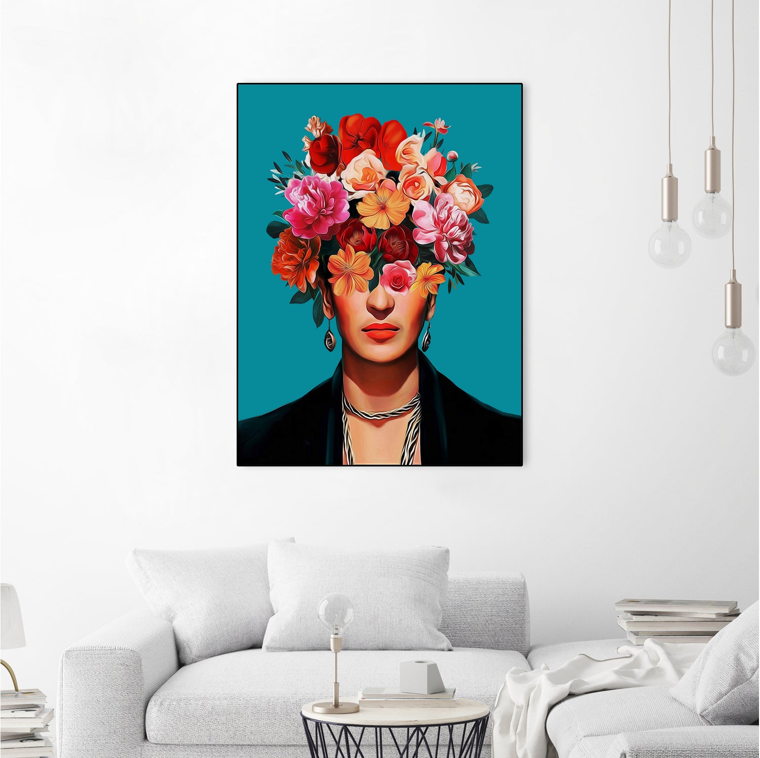 Frida's flowers by Clicart Studio on GIANT ART - red botanical frida kahlo