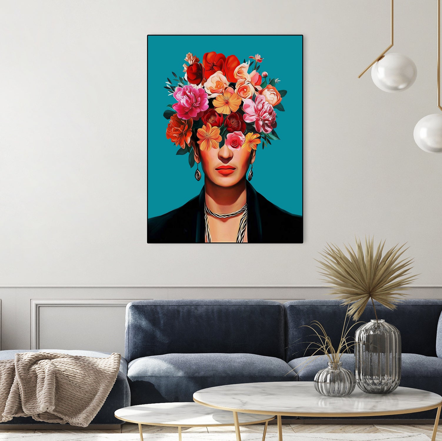 Frida's flowers by Clicart Studio on GIANT ART - red botanical frida kahlo