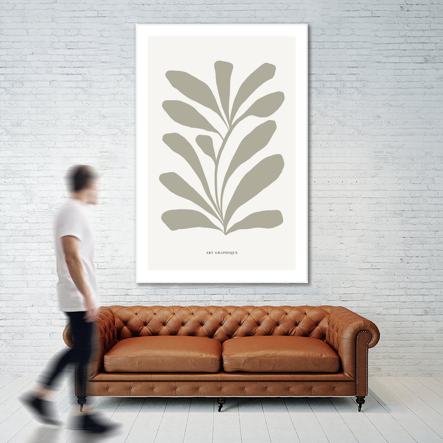 Floraison by M Studio on GIANT ART - beige scandinavian flowers