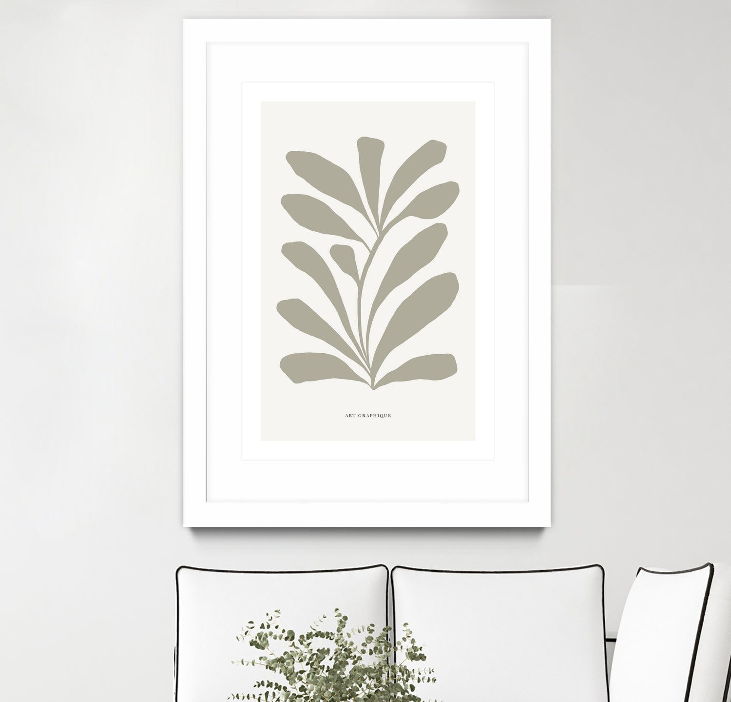 Floraison by M Studio on GIANT ART - beige scandinavian flowers