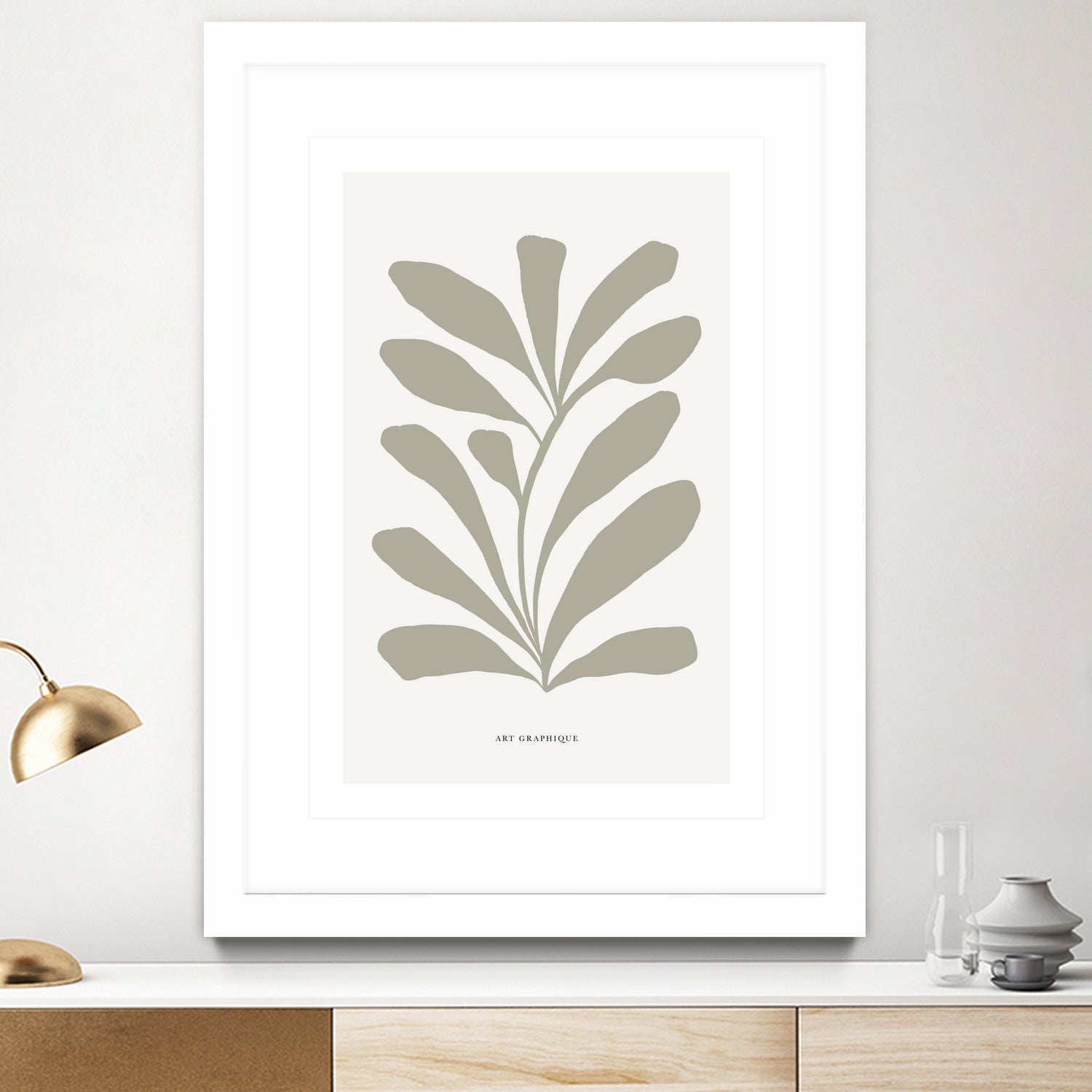 Floraison by M Studio on GIANT ART - beige scandinavian flowers