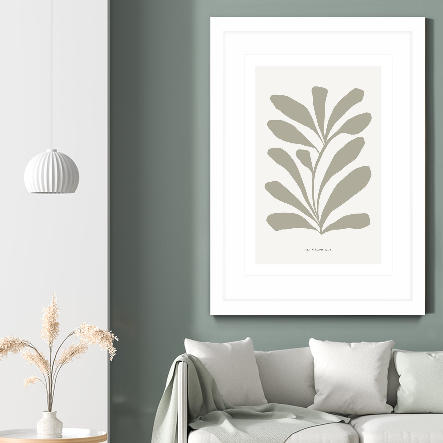 Floraison by M Studio on GIANT ART - beige scandinavian flowers