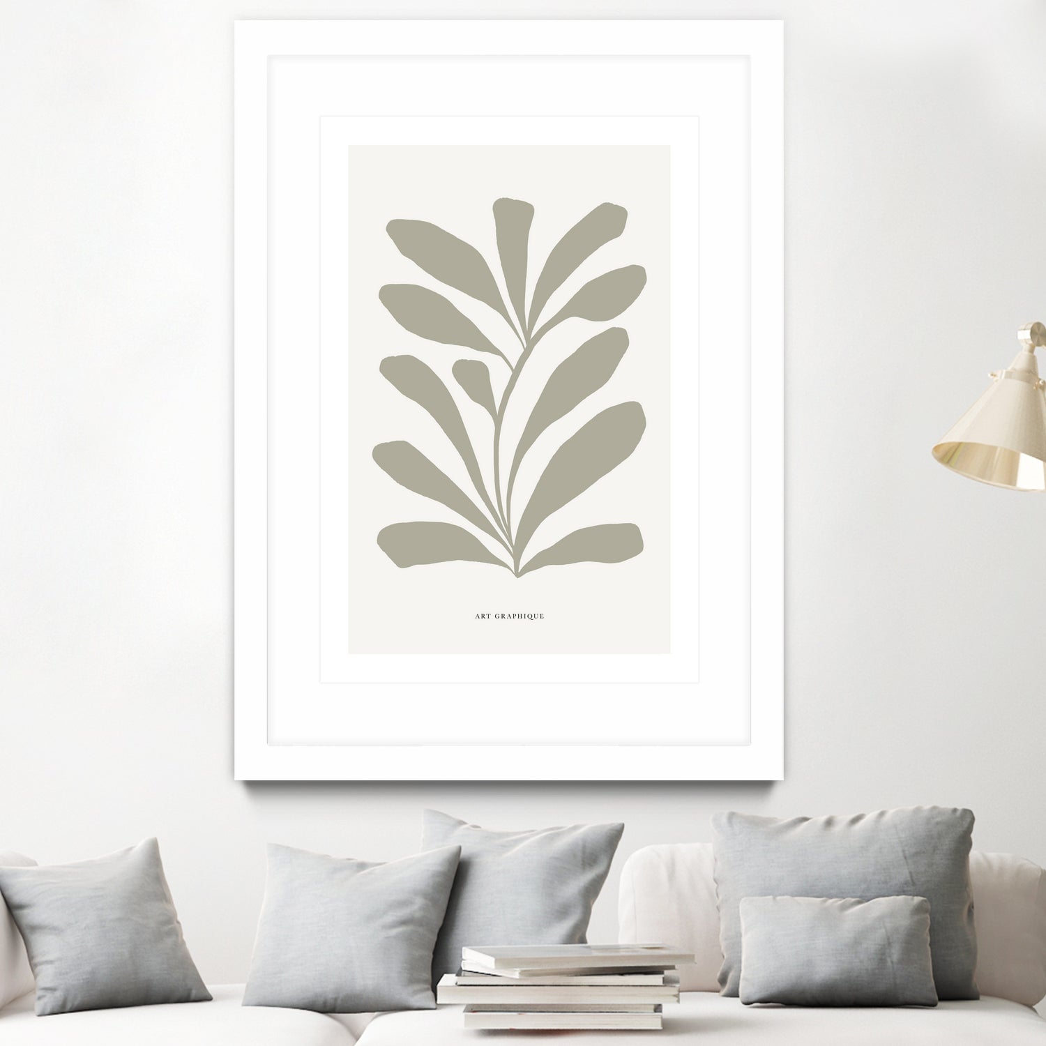 Floraison by M Studio on GIANT ART - beige scandinavian flowers