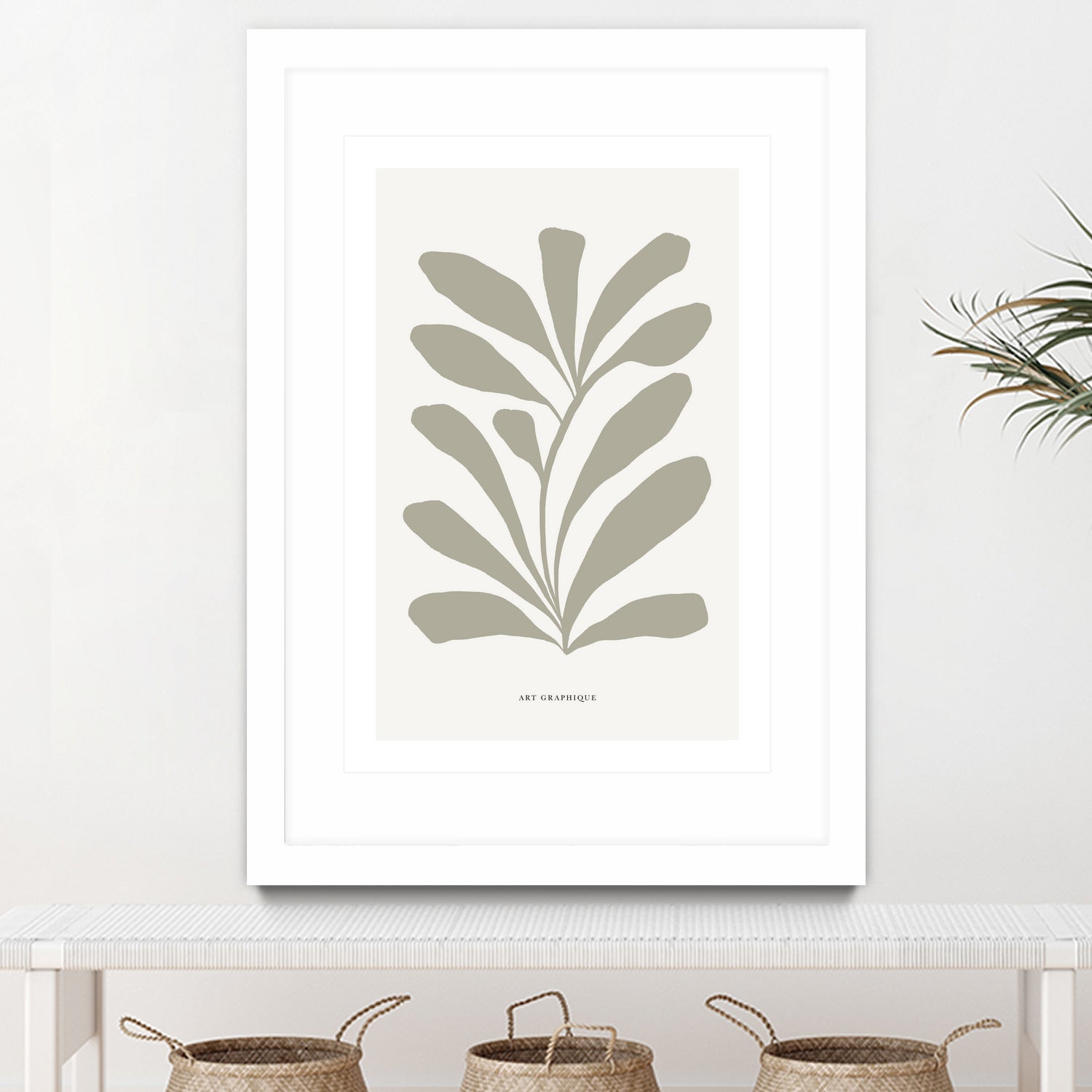 Floraison by M Studio on GIANT ART - beige scandinavian flowers