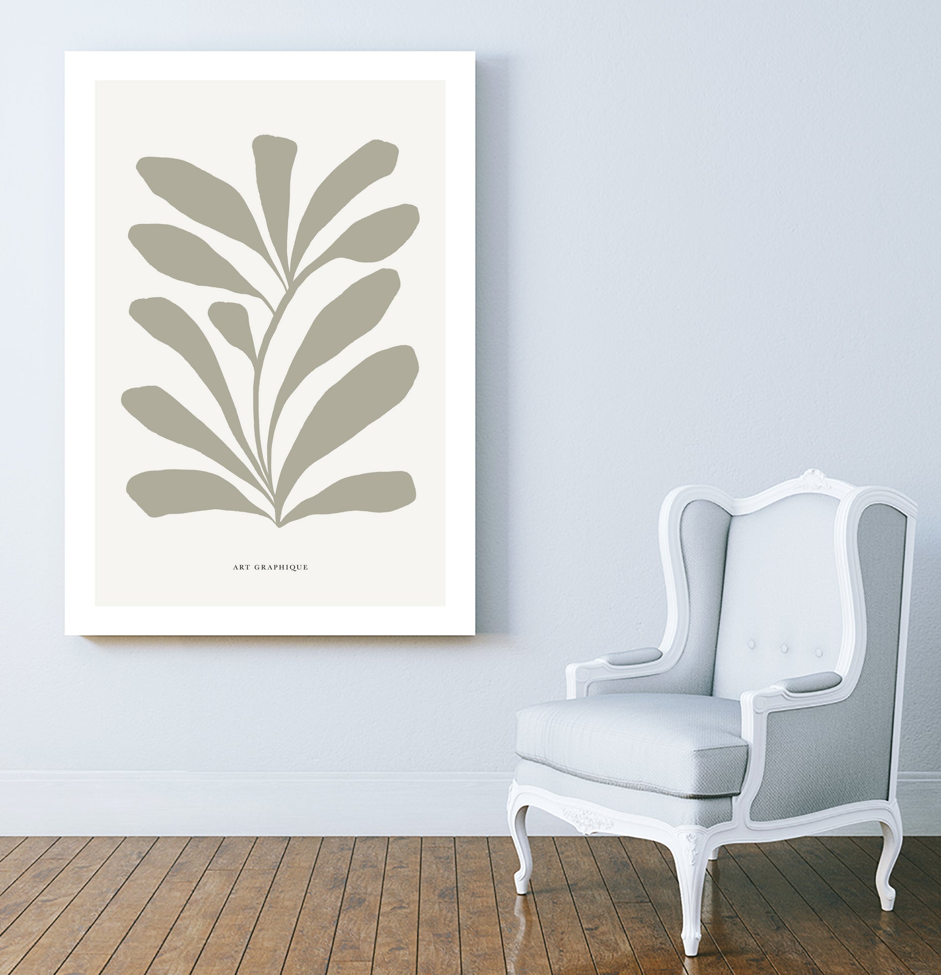 Floraison by M Studio on GIANT ART - beige scandinavian flowers