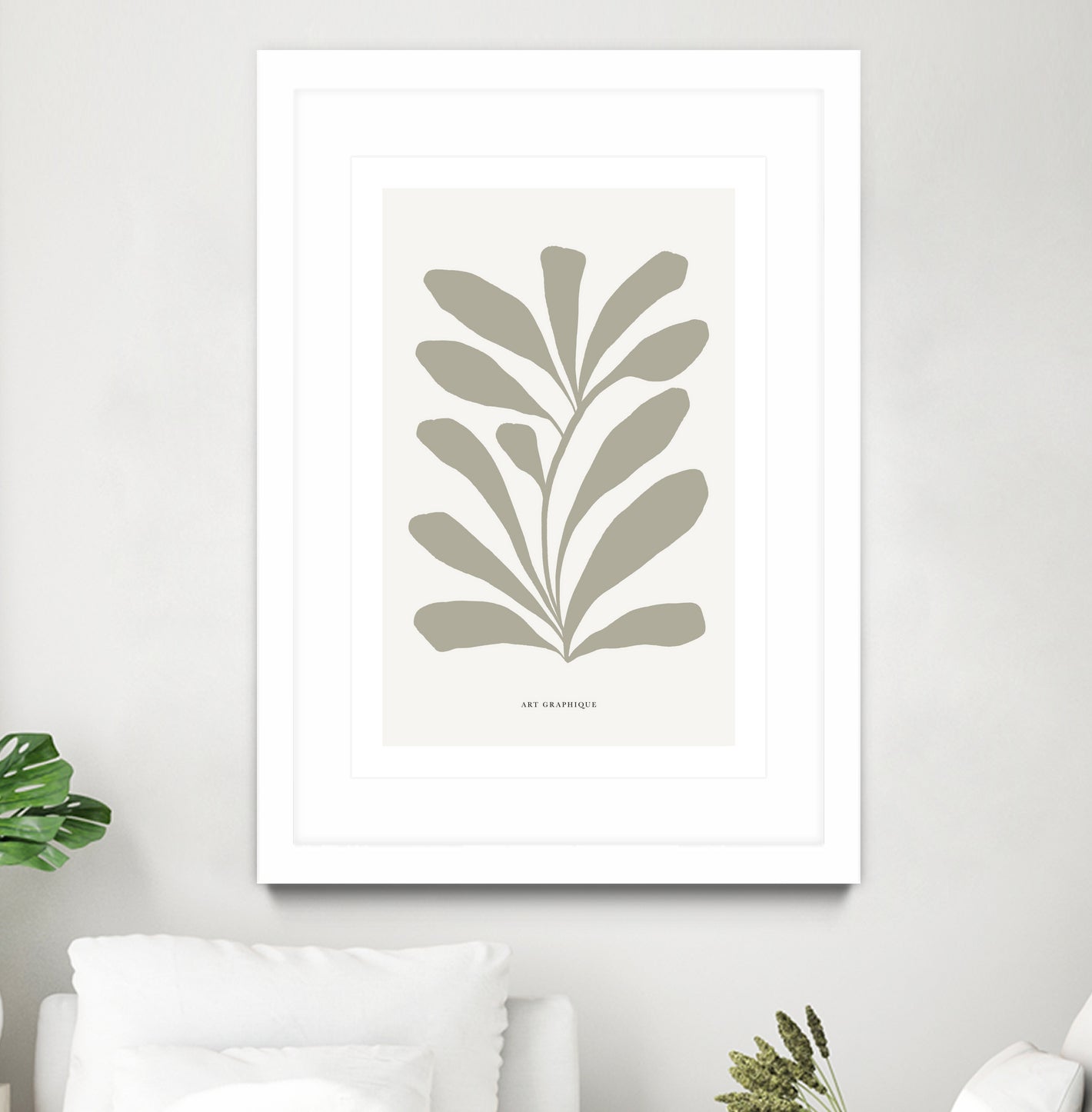 Floraison by M Studio on GIANT ART - beige scandinavian flowers
