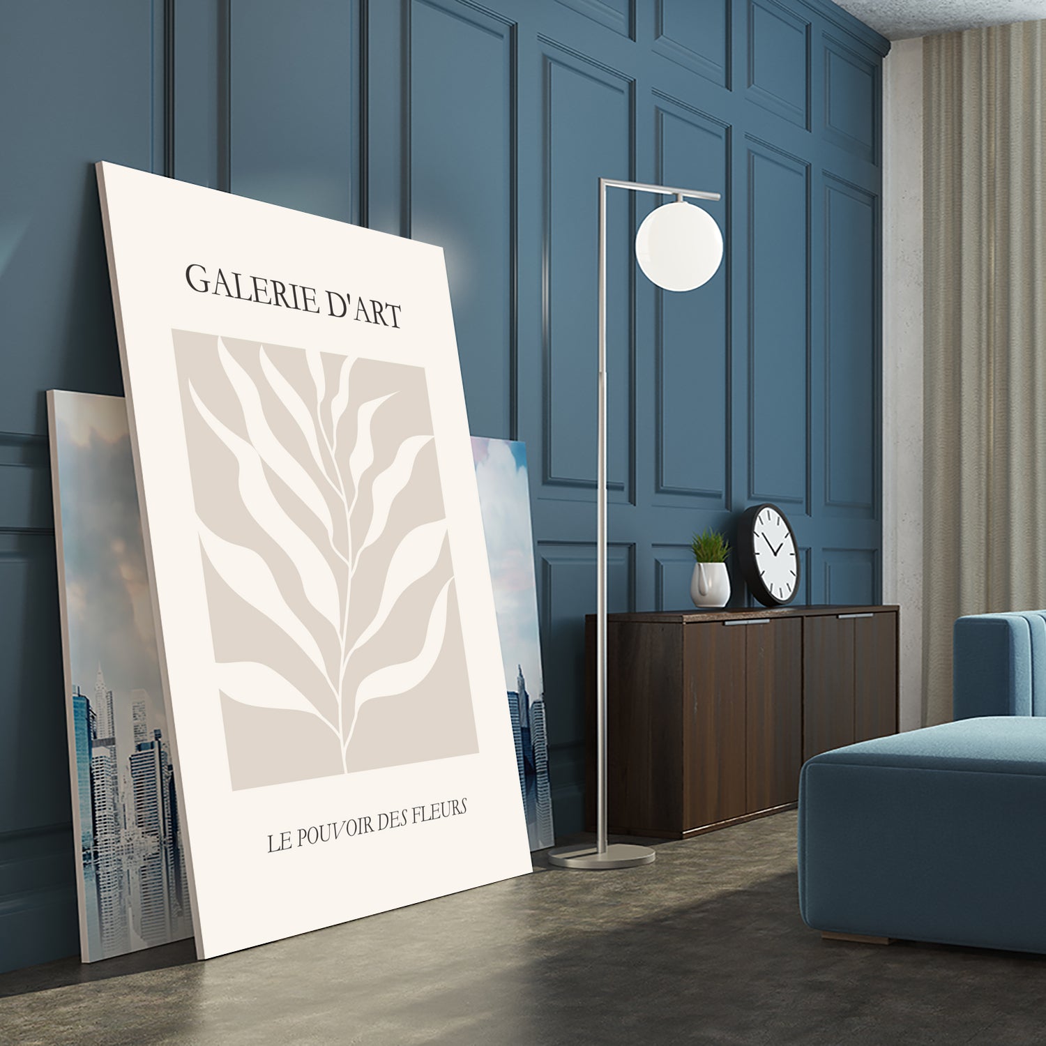 Le pouvoir des fleurs III by M Studio on GIANT ART - beige