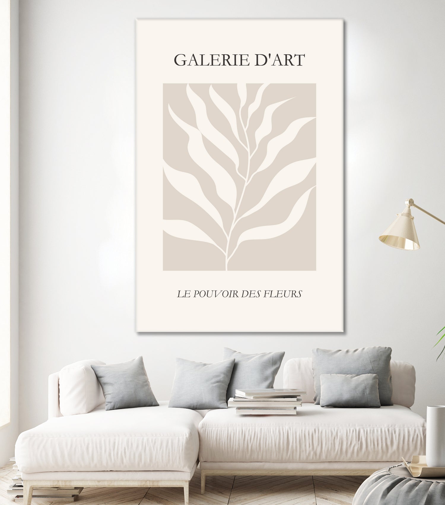 Le pouvoir des fleurs III by M Studio on GIANT ART - beige