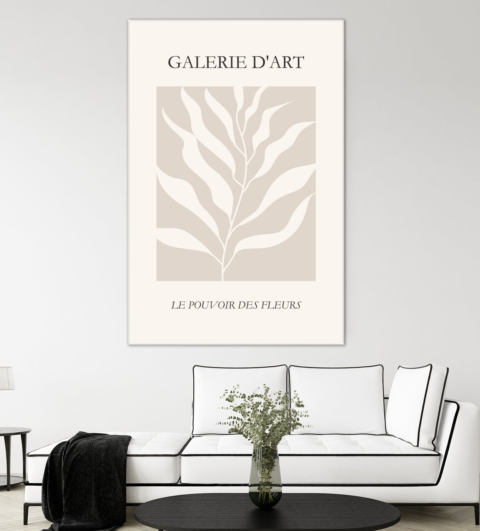 Le pouvoir des fleurs III by M Studio on GIANT ART - beige