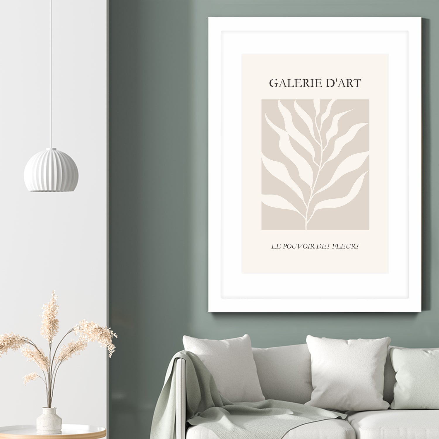 Le pouvoir des fleurs III by M Studio on GIANT ART - beige