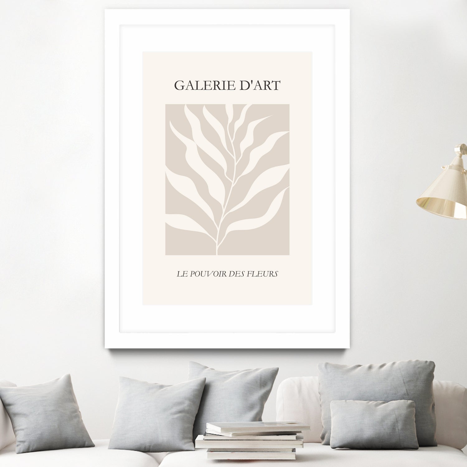 Le pouvoir des fleurs III by M Studio on GIANT ART - beige