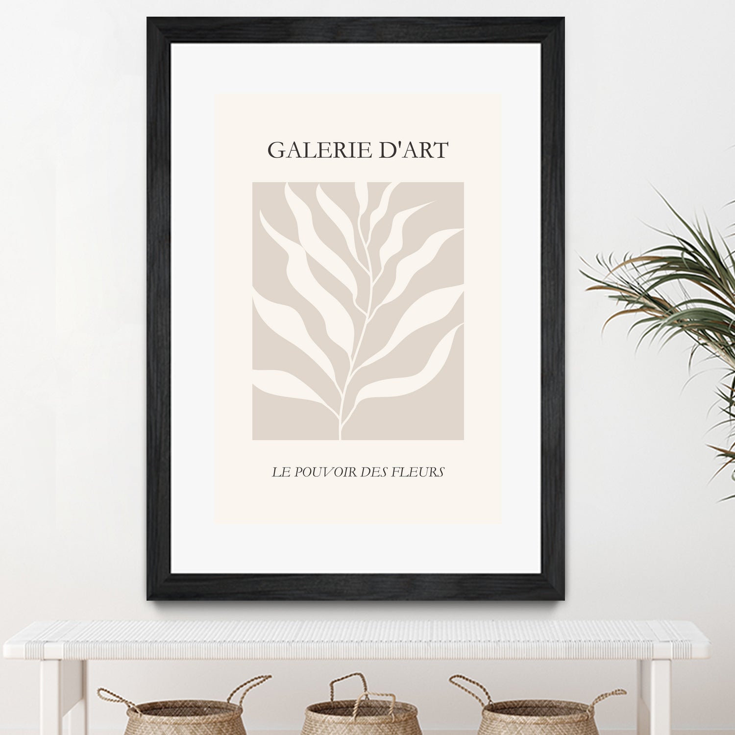 Le pouvoir des fleurs III by M Studio on GIANT ART - beige