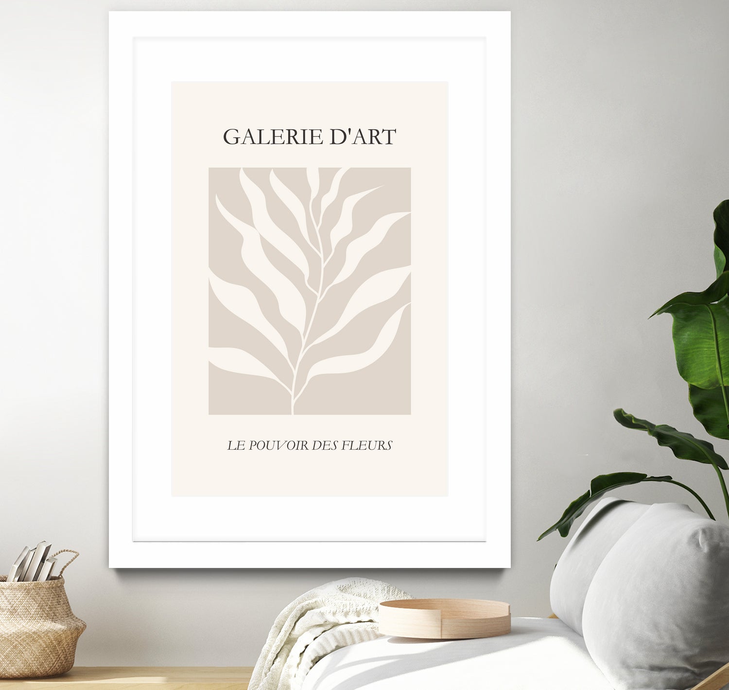 Le pouvoir des fleurs III by M Studio on GIANT ART - beige