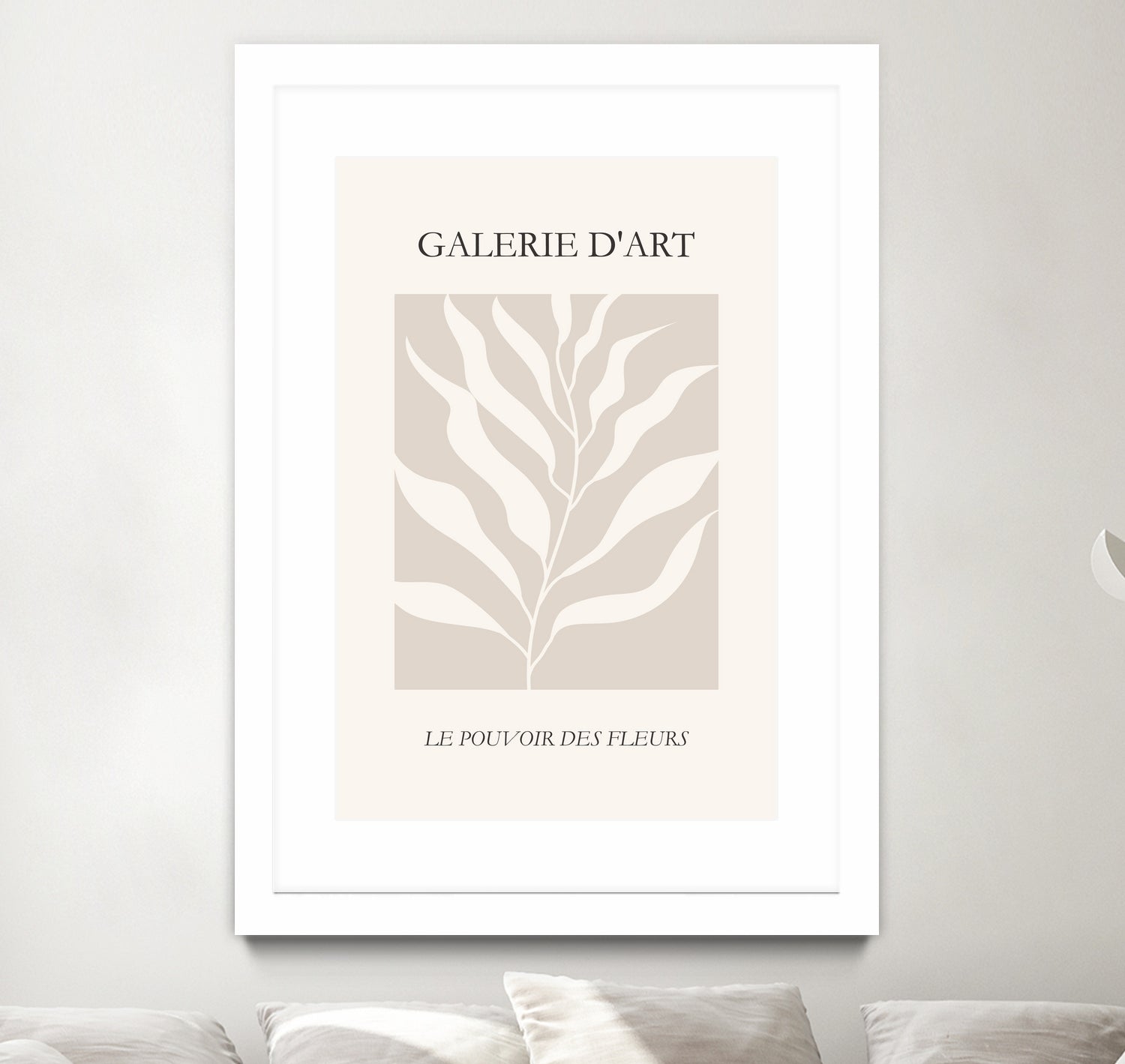 Le pouvoir des fleurs III by M Studio on GIANT ART - beige