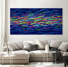 INNER REALITY - bleu foncé by Celine Cimon on GIANT ART - blue abstract canadian