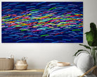 INNER REALITY - bleu foncé by Celine Cimon on GIANT ART - blue abstract canadian